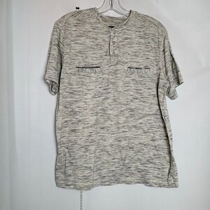TS&CS by‎ Truth Substance & Common Sense Men's Marled Henley T-Shirt Size M